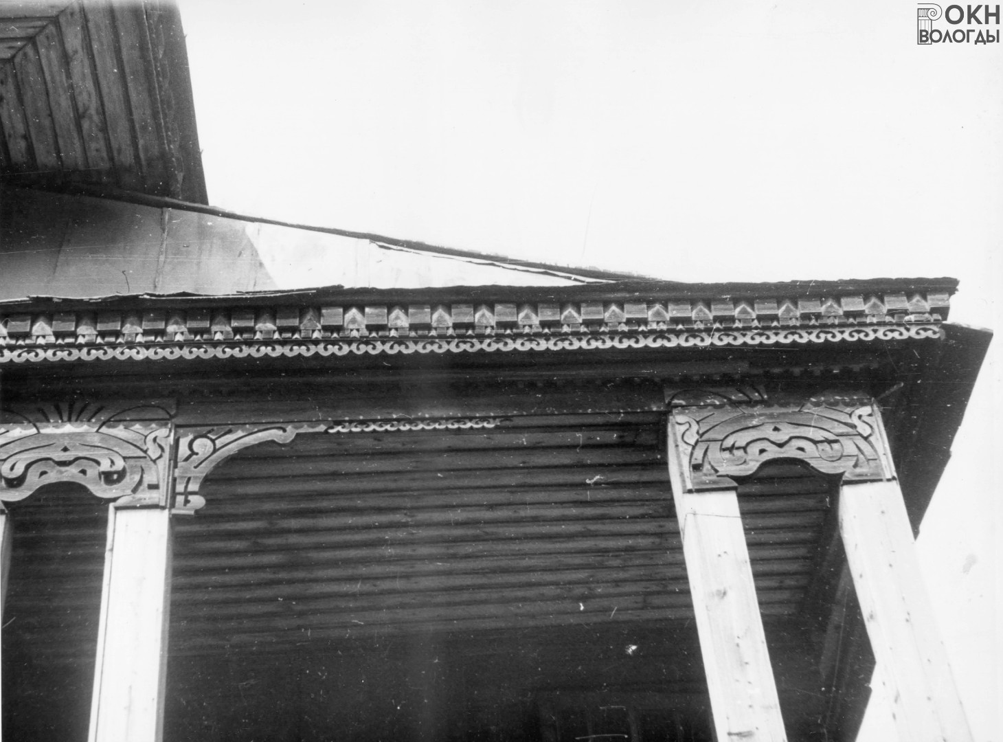 Декоративные элементы лоджии на главном фасаде, 1976 г.