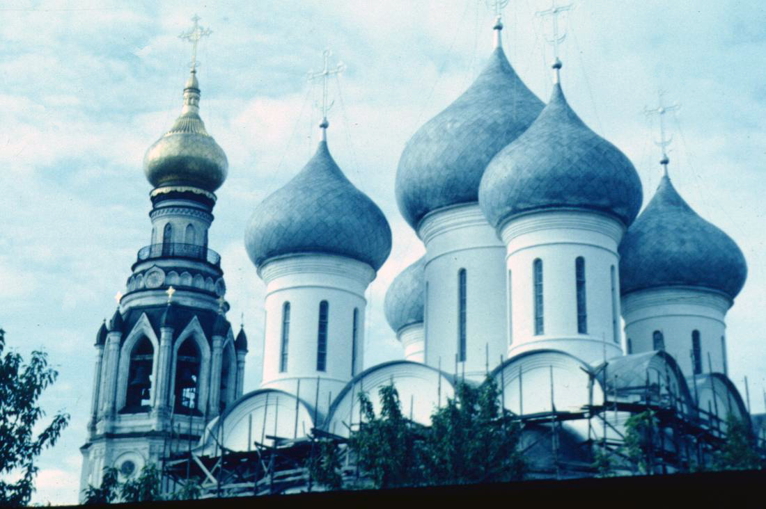 Завершение собора в ходе реставрации, с северо-запада, 1967 год