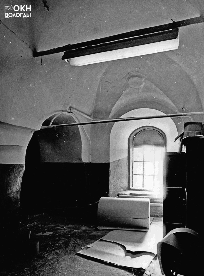 Интерьер нижнего яруса колокольни, 1986 год