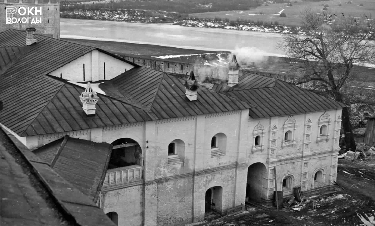 Трапезная палата, Древненастоятельские кельи и Белая палата, северный фасад, 1961 год